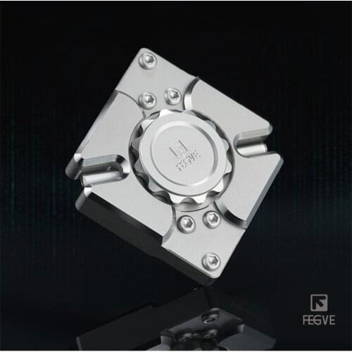 FEGVE Fidget Spinner Hand Spinner Metal CNC 340 Silver stainless steel matrix Quartet EDC 688 Bearings Toys FG42