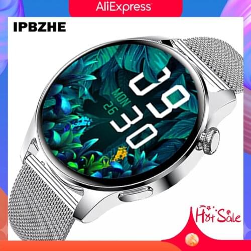 IPBZHE Smart Watch Men Android Sports Blood Pressure ECG Blood Oxygen Bluetooth Call SmartWatch Women Android Smart Watch Music