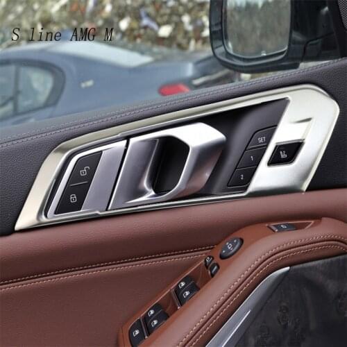 Car Styling Door Interior Handle Covers Trim Door Bowl buttons frame Stickers decoration trim For BMW X5 G05 Auto Accessories