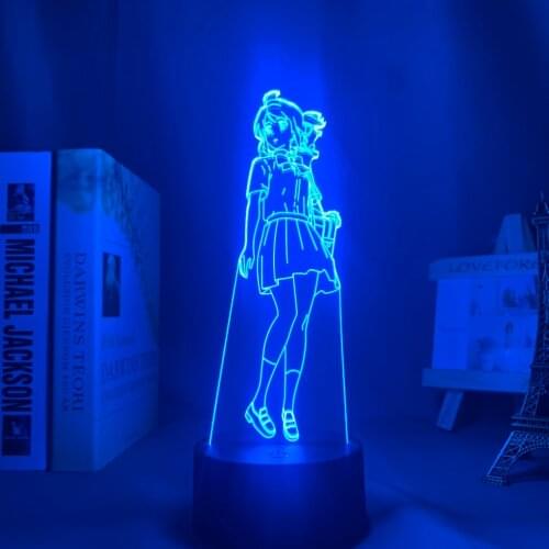 Your Name Mitsuha Miyamizu Led Night Light for Bedroom Decor Nightlight Birthday Gift Anime 3d Lamp Mitsuha Miyamizu Your Name