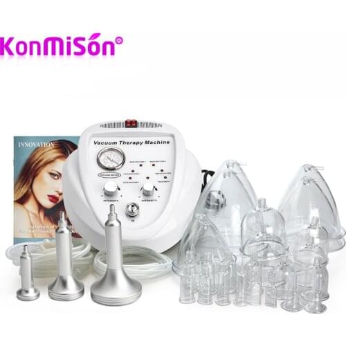 KONMISON Body Shaping Vacuum Therapy Machine Lymph Drainage Body Slimming Breast Enlargement Machine With Breast Suction Cups