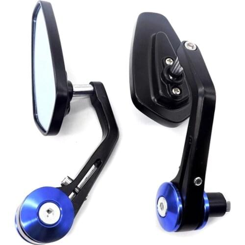 1 Pair 7/8" 22mm Motorcycle Rearview Mirrors Aluminum Rear View Black Handle Bar End Side Mirrors Cafe Racer For Ducati Aprilia