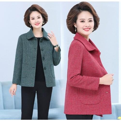 5XL Plus Size 2021 Autumn Women Fashion Long Sleeve Turn-down Collar Pockets Single Breasted Jackets Winter Casual Outwear Coat