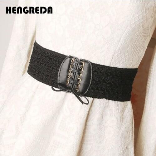 Elastic Belt Women for Skirt Peplum Dress Coat Buckle Free Waist Strip Band for Girl Lady Female 7cm Width 70cm Length 2021