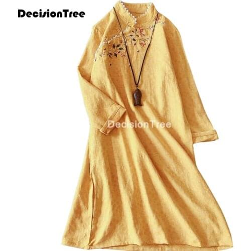 2021 women chinese dress qipao cheongsam chinese traditional dress flowers print vintage dress elegant party dance costume