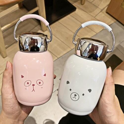 230ml Mini Thermos Mug Double Walled 304 Stainless Steel Vacuum Flasks Women Thermal Water Bottle Tumbler Thermocup