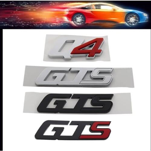 3D Premium GTS Q4 car Hood Fender trunk Rear Bonnet Nameplate Decal Emblem Badge Sticker for Quattroporte Ghibli Levante
