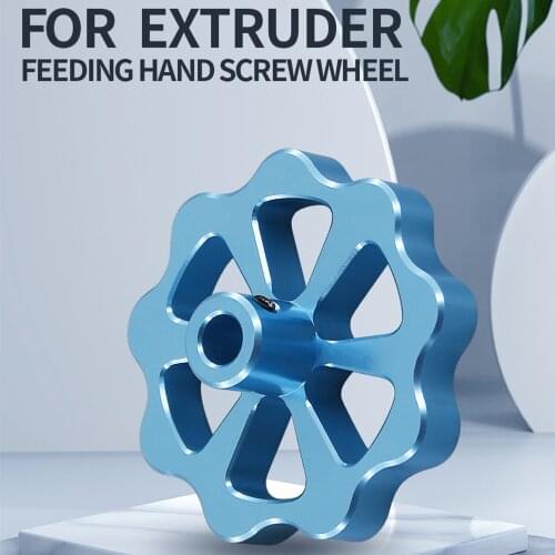 3D Printer Parts Extruder Knob Hand Screw Nut E Axis Motor All Metal Aluminum Alloy Handwheel for 3D Printer 3D Ender 3 CR-10 V2