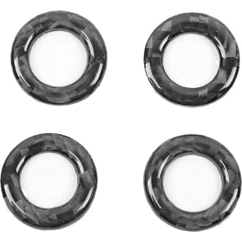 Car Door Pin Trim, 4Pcs Carbon Fiber Door Lock Pin Cover Trim Fits for Mercedes Benz C-Class W205 GLC C180 C200L C260L