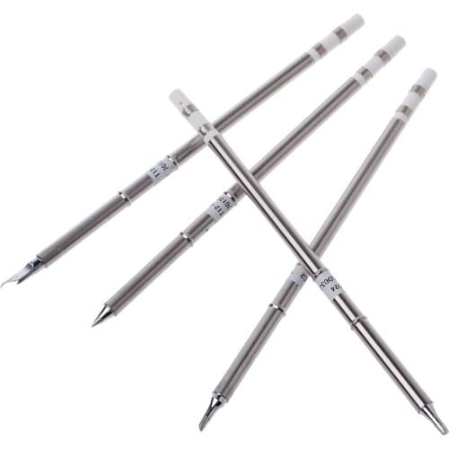4 Pcs T12 Series Solder Iron Tips For Hakko Soldering Rework Station FX-951 FX-952 Welding Tips
