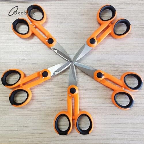 5pcs/lot Fiber Optic Kevlar Shears Scissors- Cut Electrical Wire Coax Cable Fiber Optic Patch Cord Stripper Wholesale Price