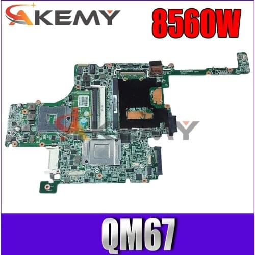 AKemy Laptop motherboard For HP Elitebook 8560W QM67 4 ram slots Mainboard 010164G00 652638-001 652638-001