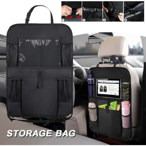 Car Seat Back Storage Bag Multi-Pocket Organizer Phone Water Bottle Holder Universal Convenient Car Stowing Tidying Accessories