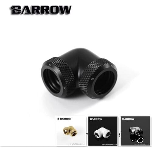 Barrow bright silver / black 14MM90 degree double-head hard pipe hand twisting dock TWT90KNS-K14