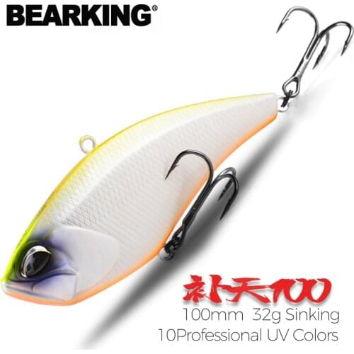 BEARKING 100mm 32g Top professional Wobblers fishing tackle fishing lures vibration bait for ice fishing Artificial accessories