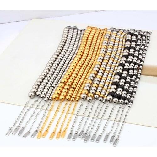 Bead bracelet stainless steel jewelry bracelet bracelet charm bracelet jewelry accessory femme braclet men