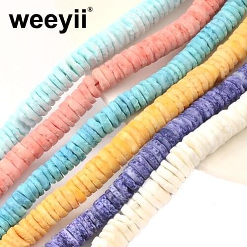 6~7mm Colorful Natural Spacer Beads Shell Beads For Jewelry Making Findings Fit Diy Necklace Bracelet Accessory Wholesale