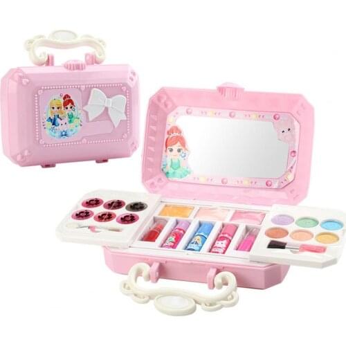 Children Girls Washable Multi-Layer Cosmetic Mini Box Makeup Case Play Toys