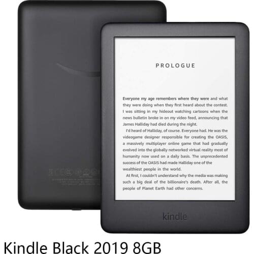 All-new Kindle Black 2019 version, Now with a Built-in Front Light, Wi-Fi 8GB eBook e-ink screen 6-inch e-Book Readers