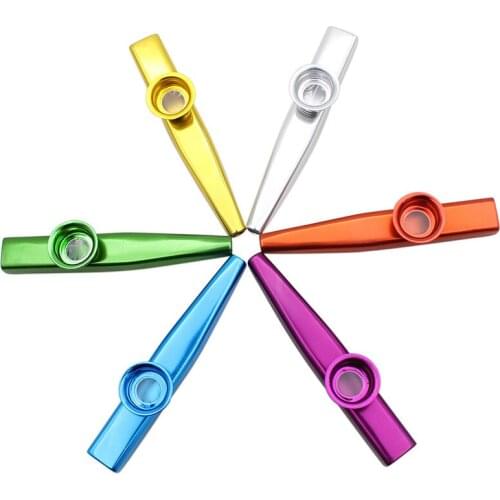 Metal Kazoo Lightweight Portable Beginner Flute Instrument Music Lovers Wood Wind Instrument Simple Design Color