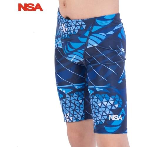 NSA 2020 Swimsuit Boys Swimwear Men Swim Trunks Boxer Mens Professional Swimming Trunks Shorts Competition boys Swimsuit