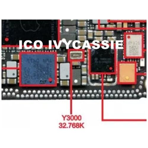 Y3000 32.768KHZ Critical For iPhone 8 8P X 11 11Pro Max Power Crystal IC Time Clock Chip
