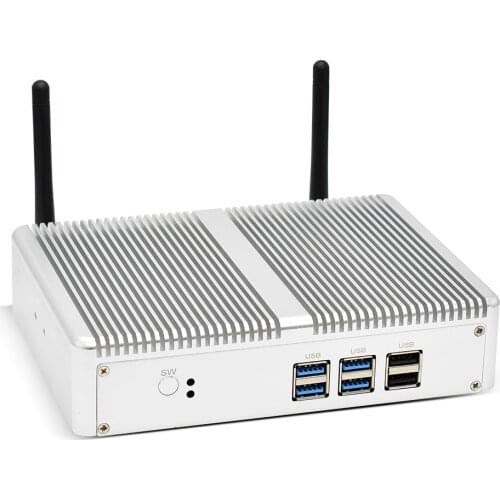 Topton Fanless Mini PC Gamer Computer Intel Core i5 7200U i3 8145U WiFi Gigabit Ethernet VGA HDMI Display Windows 10 Pro Linux