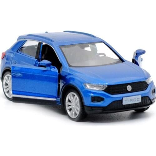 High Simulation 1/36 Alloy T-ROC SUV Model Toy Car Die Cast Pull Back Metal Collection Children Toys Gift Free Shipping