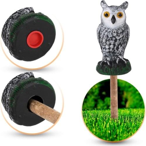 2020 New Hot Fashion Outdoor Simulated Owl, Weatherproof Dummy Owl with Long Ears Garden Bird Scarecrow