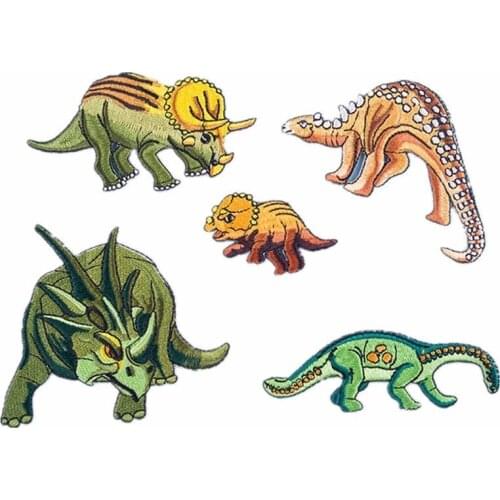 Iron On Patches For Clothing Jurassic Park Sticker Fabric Dinosaur Stripes For Jeans Jacket Backpack Badge Embroidery On Clothes