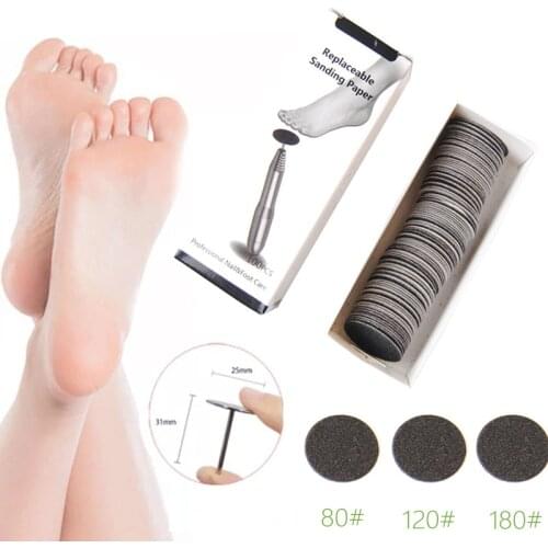 Sandpaper Disk 100Pcs/Box Sanding Paper Callus Dead Skin Remove Foot Rasp Files Pedicure Tool