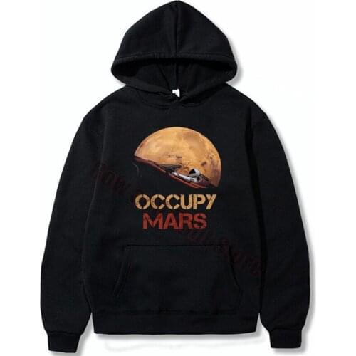 Novelty Man Occupy Mars SpaceX Starman Hoodies Cool Man Elon Musk Camiseta Women Sweatshirt Hoody Car auto Tops