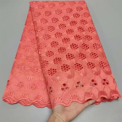 New Swiss Voile Lace Fabric 2021 African Dry Lace High Quality Cotton Swiss Lace Farbics 5yards