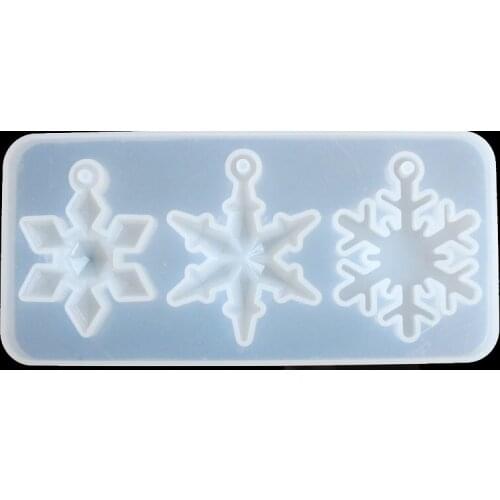 Snowflake Pendant with Holes Silicone Mold Handmade Jewelry Necklace Pendant S012