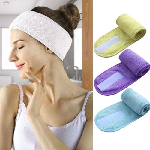 Adjustable Towel Headband Non-slip Wash Face Bath Shower Hairband Yoga Sports Makeup Head Wrap Make Up Hair Accessories
