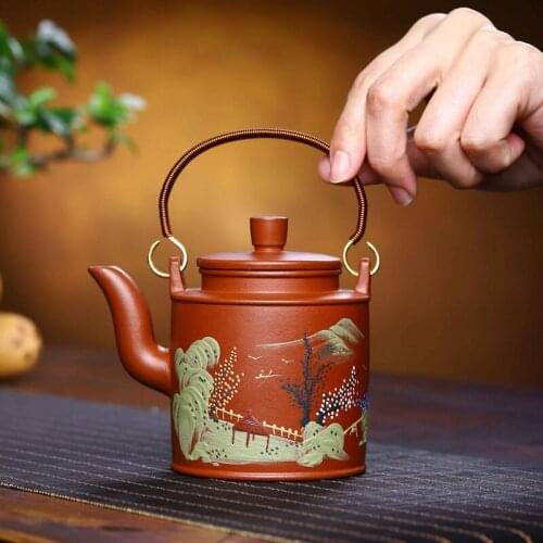 Selling 】 undressed ore qing cement mud painting girder the barrel pot of high-quality goods preferential teapot