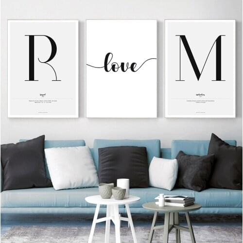 Quote Words Nordic Style Canvas Painting Simple Love Posters and Prints for Living Room Couples Wall Art Painting Home Decor
