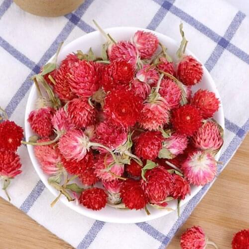 60pcs Red Gomphrena globosa buds Natural Dried Flower DIY Crafts Dried Pressed Flowers For Home Wedding Party Gifts Decoration