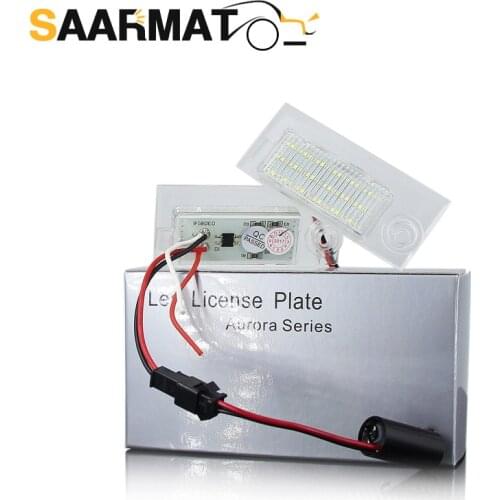 LED CANBUS No Error License Plate bulb lights For Audi A6 C5/4B Sedan 1997~2004 AUTO Number Plate lamp No Hyper Flash White @12V