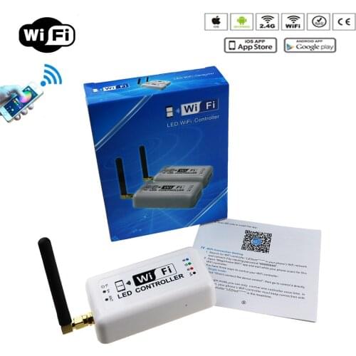 WIFI Millions color RGB LED controller370 12A 2.4Ghz RGB /Color Temperature /Dimmable Mini Smart Home Control by Android/IOS