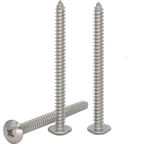 M4 M4*12 M4x12 M4*40 M4x40 M4*45 M4x45 316 Stainless Steel Phillips Cross Recessed Round Truss Mushroom Head Self Tapping Screw