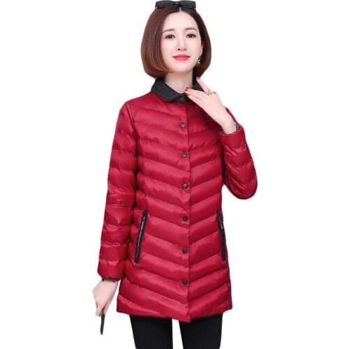 Women Autumn Winter Coat Jacket Warm Down Cotton Parkas 2021Female Cotton Padded Jacket Women Thin Cotton Coats Plus Size5XL
