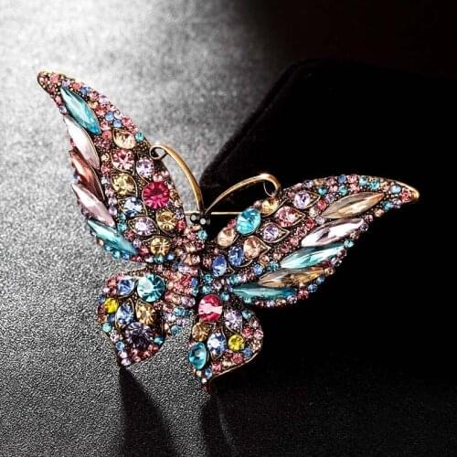 Boutique Brooches Anniversary Jewelry Shiny Brand Wedding Brooch Bijuterias Very Nicely Butterfly Broaches For Women Bijoux Pins