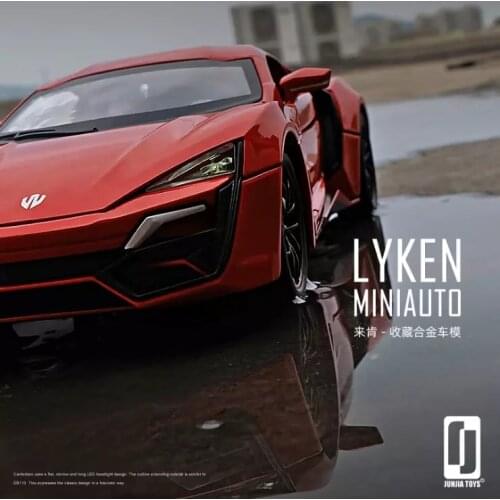 1: 24 Laiken Super Car Model Simulation Alloy Car Model Children Toy Car Boy Birthday Christmas New Year Gift Red