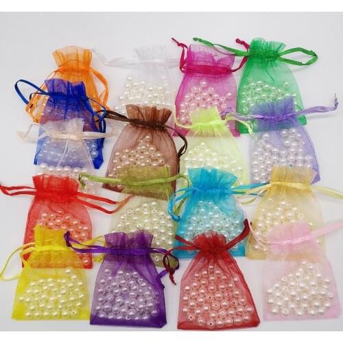 100pcs Gift Bag 20x30cm Small Organza Gift Bags For Packaging Display Storage Bag Pouches Wedding Jewelry Christmas Gift Bag Diy