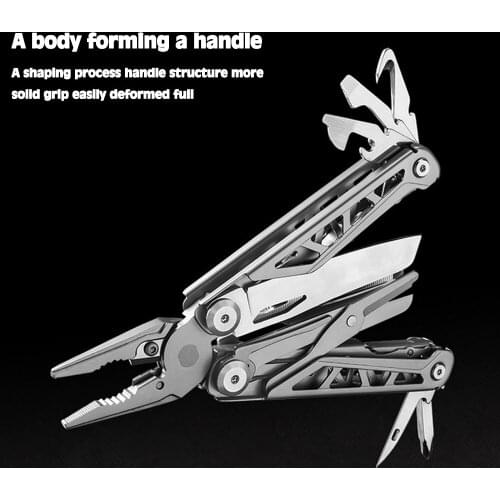 16 In 1 Multipurpose Folding Knife Pliers Screwdriver Cutter Stainless Steel Bottle Opener Hand Tool Knife Pliers Outdoor Gadget