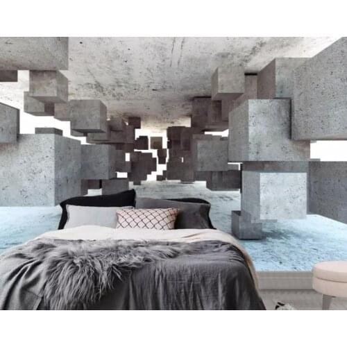 3D 09 Custom Geometry wall paper Gigantic Stone Modern Abstract Art Wall Mural for Study room Wall Decoration