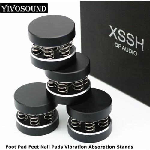 4pcs/8pcs New Black XSSH Audiophile shock spikes spring damping pad HIFI Stand Feet speaker spike audio CD amplifier AI foot pad