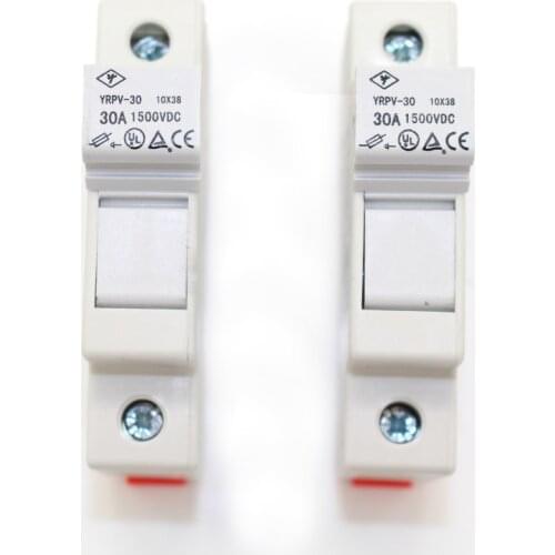 50 pieces/lot 10x38mm DC 1500V Solar PV Fuse Holder Fuse Box for Solar PV System Protection, TUV CE Approved