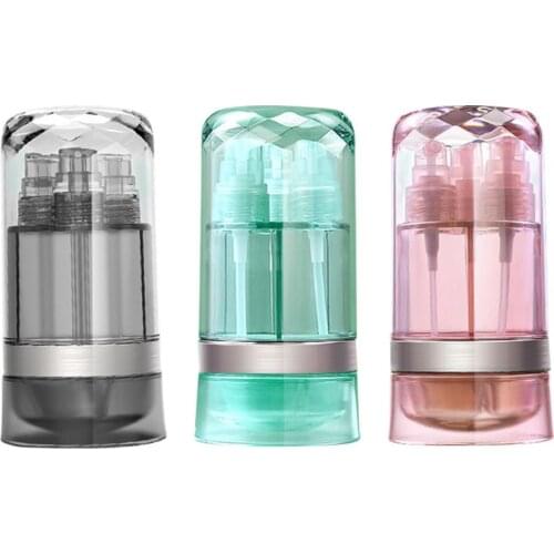 6 in 1 Portable Travel Dispenser Shampoo Lotion Shower Gel Case Press Sub-bottle